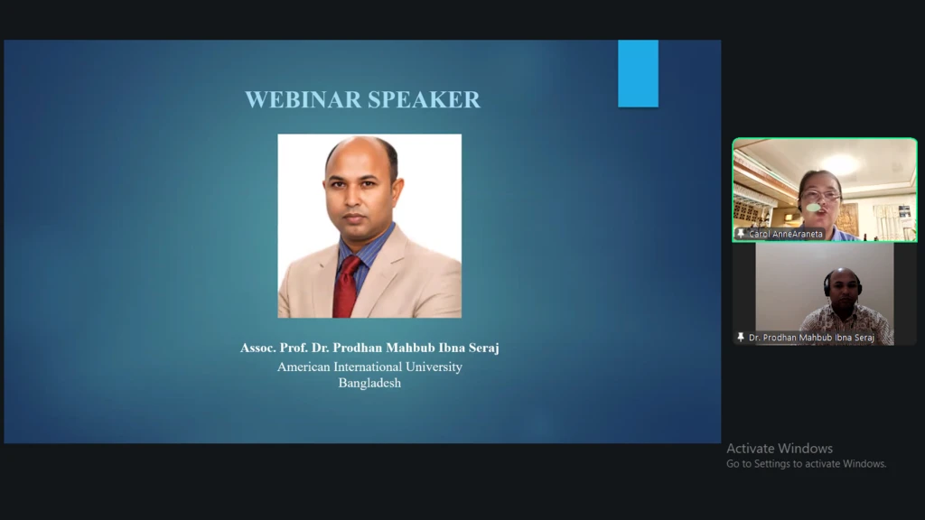 Conducted a Pre-Conference Webinar on Interdisciplinary Dialogues for Innovation in Humanities, Education and Social Sciences by the Head of the Department of English 